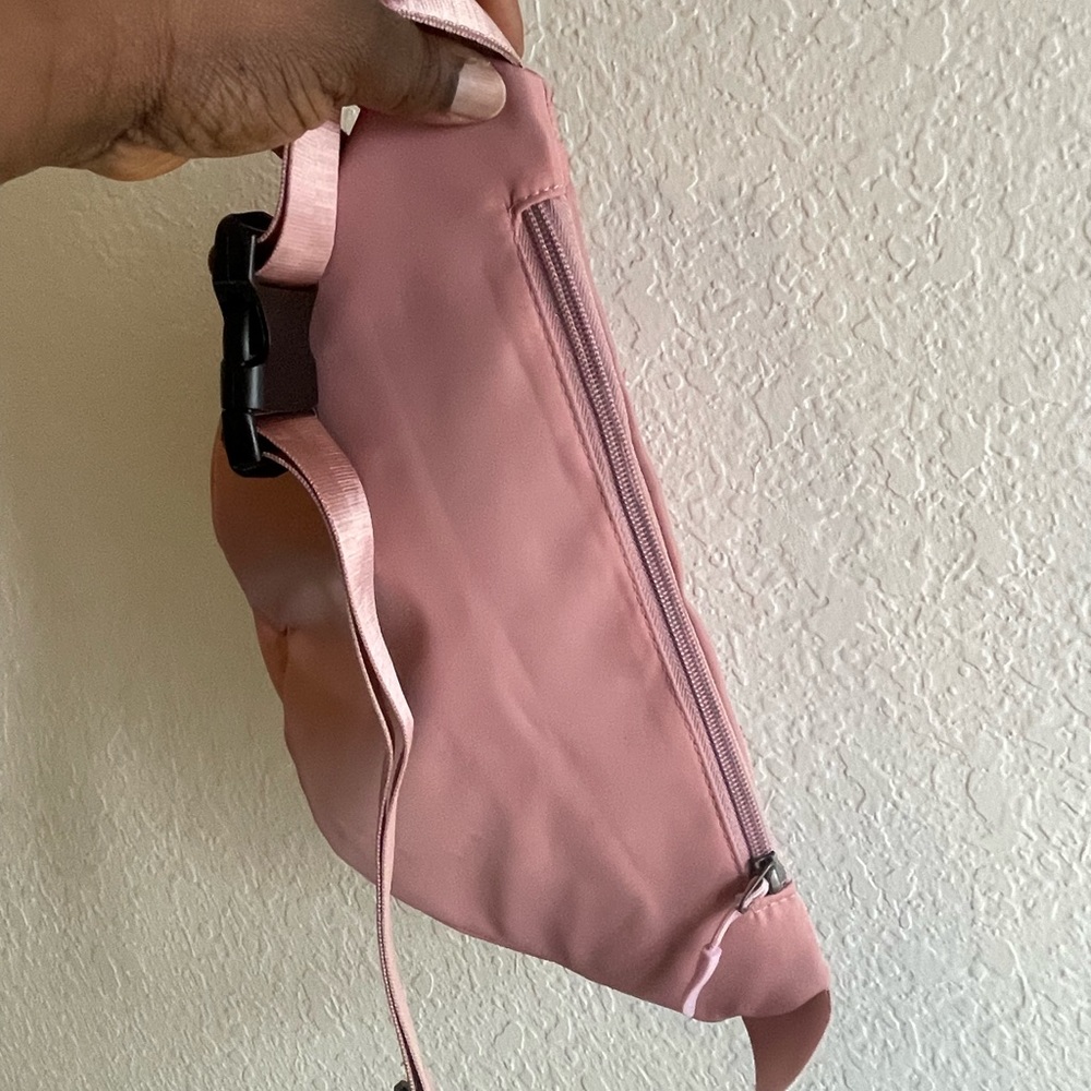 PINK Victoria's Secret Dusty Pink Satin Logo Waist Bag - Picture 3 of 3